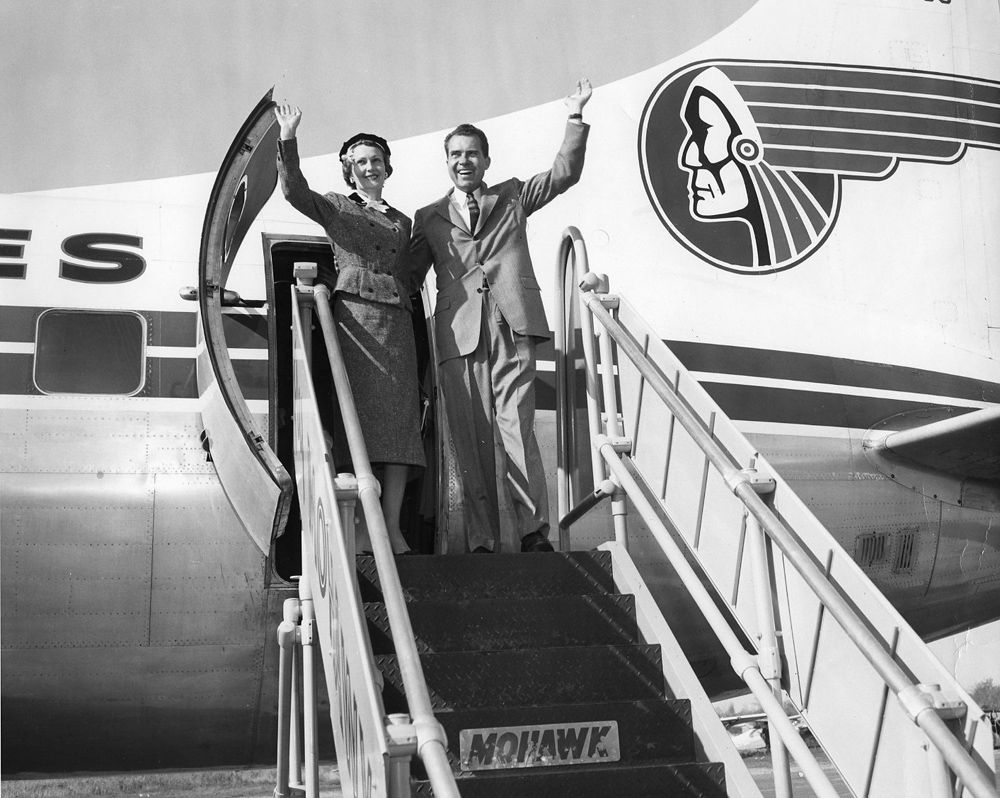 Pat and Dick Nixon in 1956